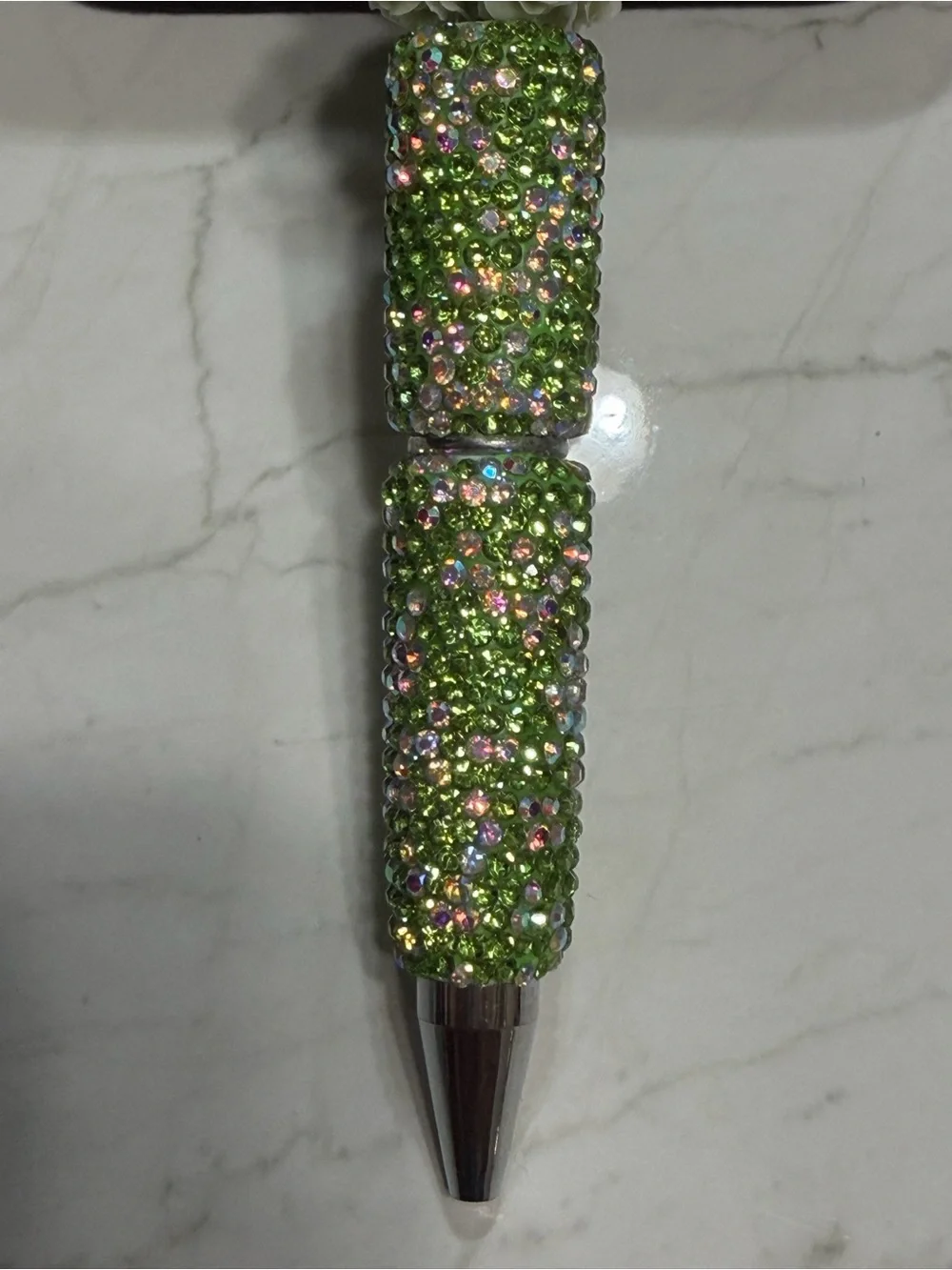 Green Crystal Butterfly Ballpoint Pen